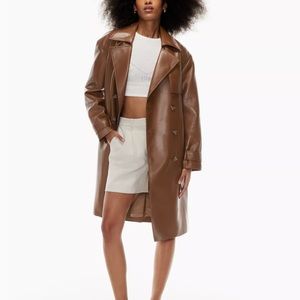 Babaton Tabloid Trench Coat. Colour cognac. Brand new. XS